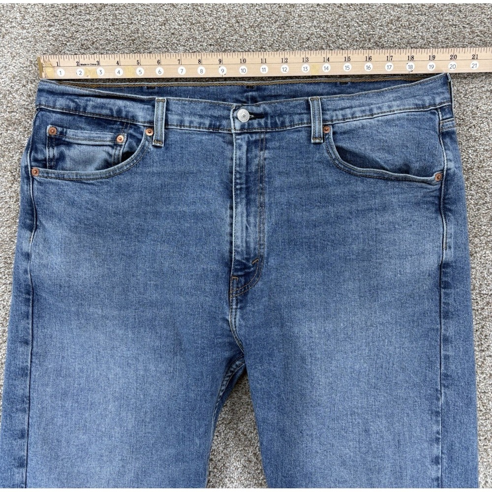 Levi's 505 Jeans Men's 40x30 Blue Medium Wash Flex Denim‎ Regular Straight Leg - Picture 7 of 11